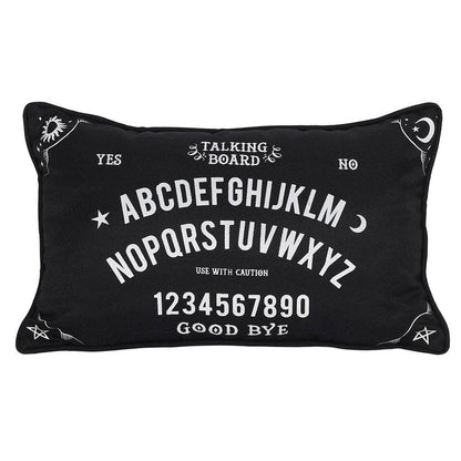 Petit coussin rectangulaire noir et blanc pour planche parlante