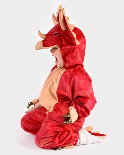 Triceratops dinosaur costume for children 4-6 years old (110-116 cm)