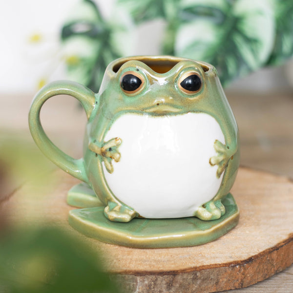 Mug 3D Grenouille et soucoupe nénuphar