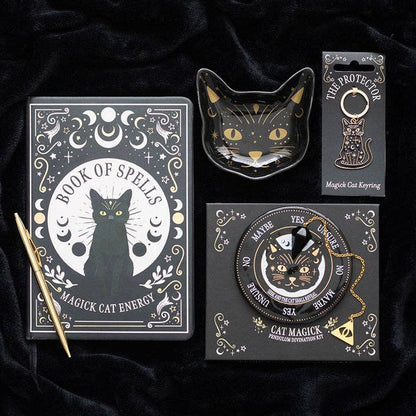 Black cat head trinket dish