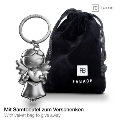 Guardian angel "star" keychain - lucky angel with heart
