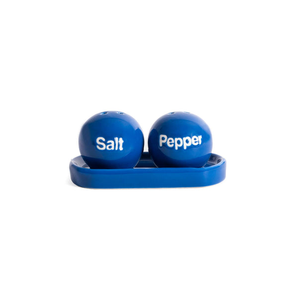 Salière et poivrière ping-pong bleu