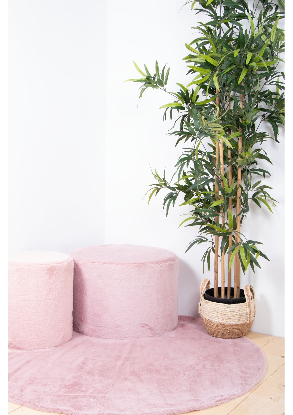 Pouf enfant rose poudré Wild & Soft