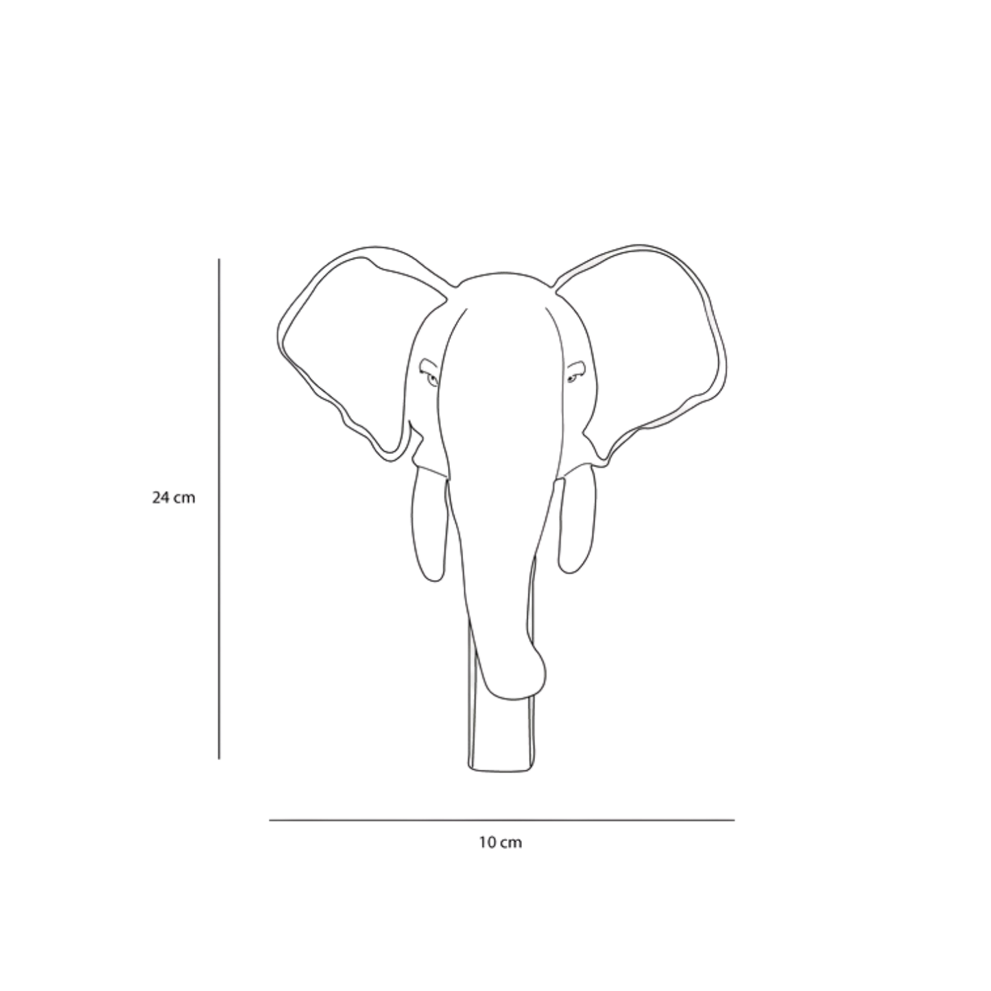 Porte-manteau peluche éléphant - Wild & Soft