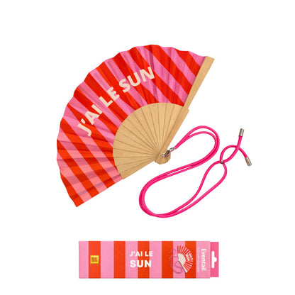 Fan with shoulder strap – I have the Sun