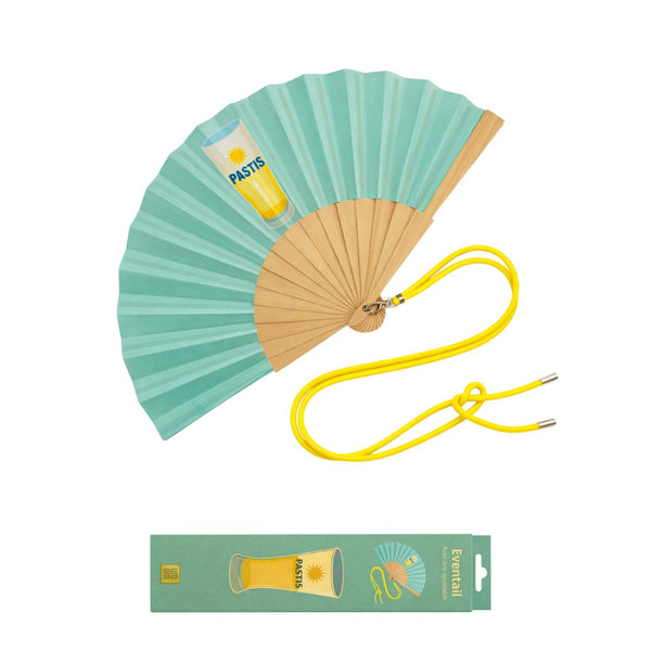 Fan with shoulder strap - Pastis
