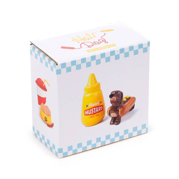 Salière et poivrière Teckel Hot Dog et Moutarde – vue 2