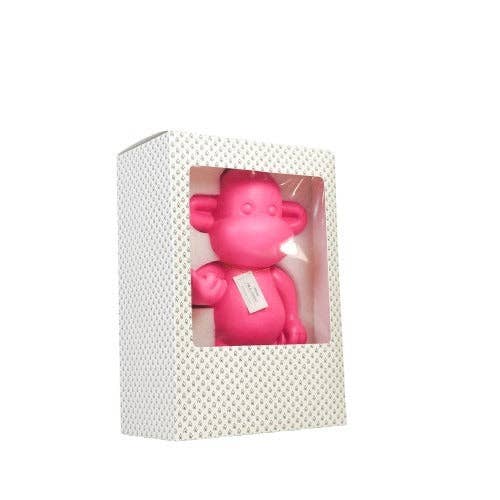 Ornement - Figurine Singe Hang Loose 'La Légende' - Résine de poly - Rose - 33x21x50cm