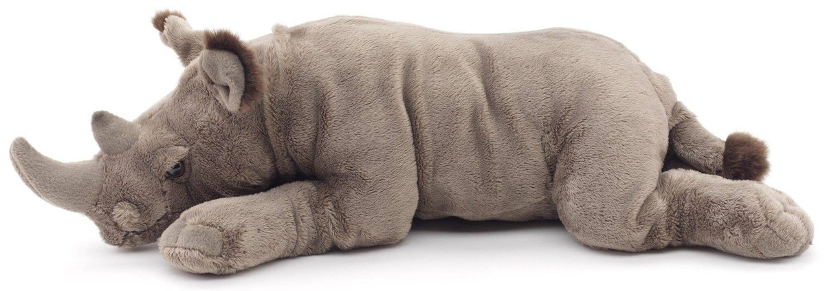 Stuffed rhino lying down comforter
