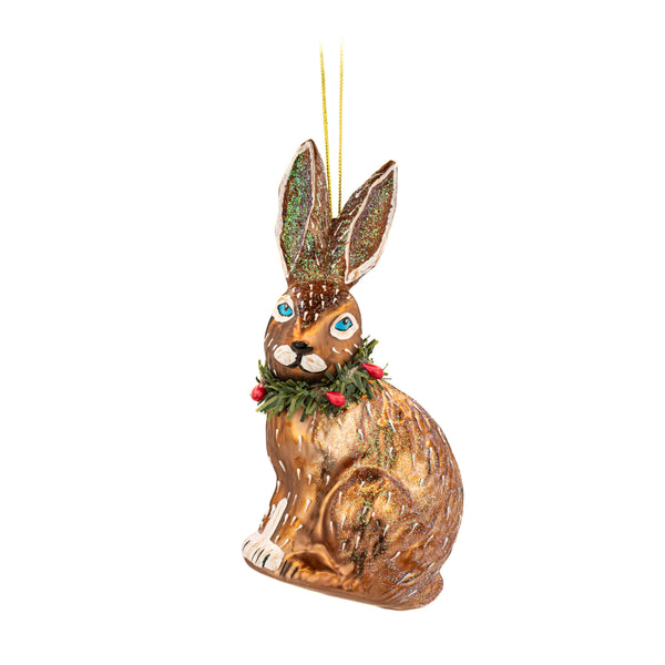 Festive Hare Christmas Bauble