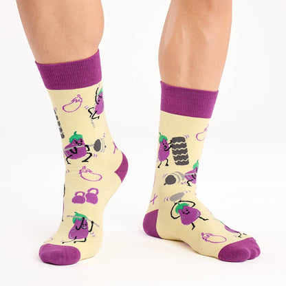 BERENJENA Organic Cotton Seamless Mid-Calf Unisex Socks