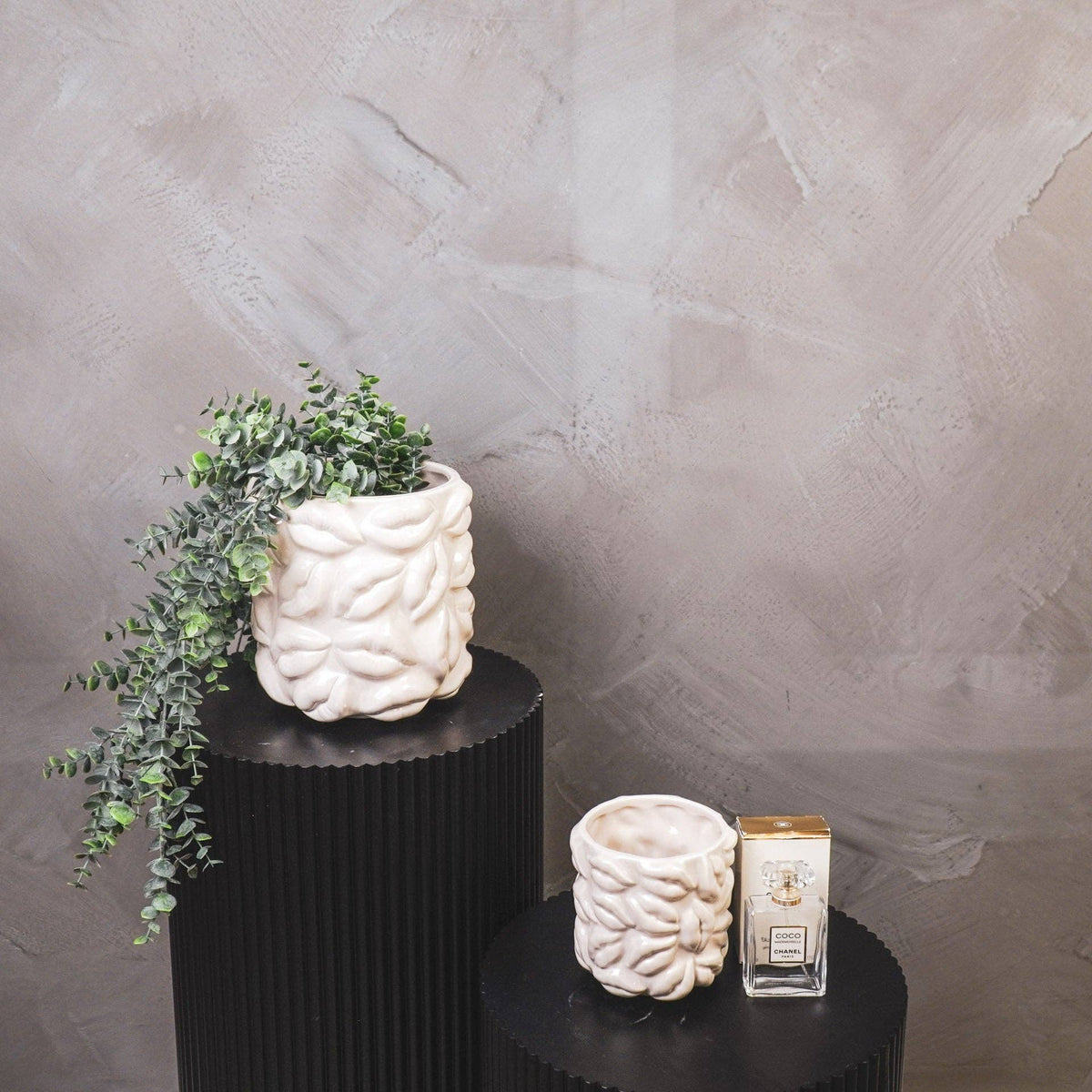 Pot - Bisous - Céramique - Beige - 11x11x11,5cm