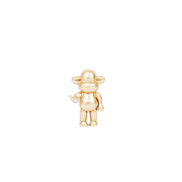 Ornament - Hanging Loose Monkey Figurine 'The Legend' - Polyresin - Gold - 33x21x50cm
