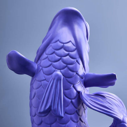 Blubb Sculpture/Vase, Matte Blue Stoneware, 35 x 30 x 44 cm