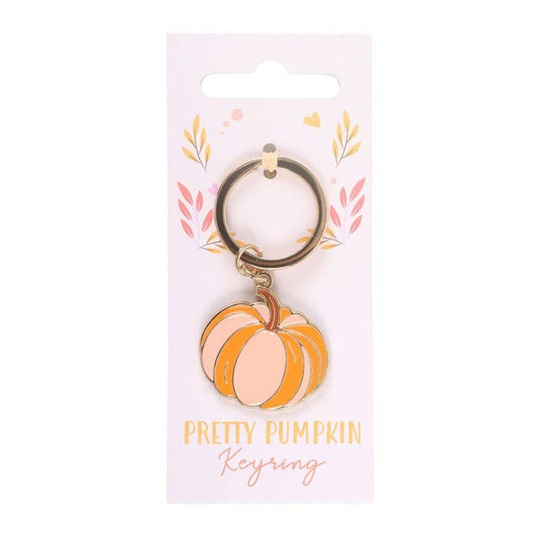 Pretty autumn pumpkin keyring