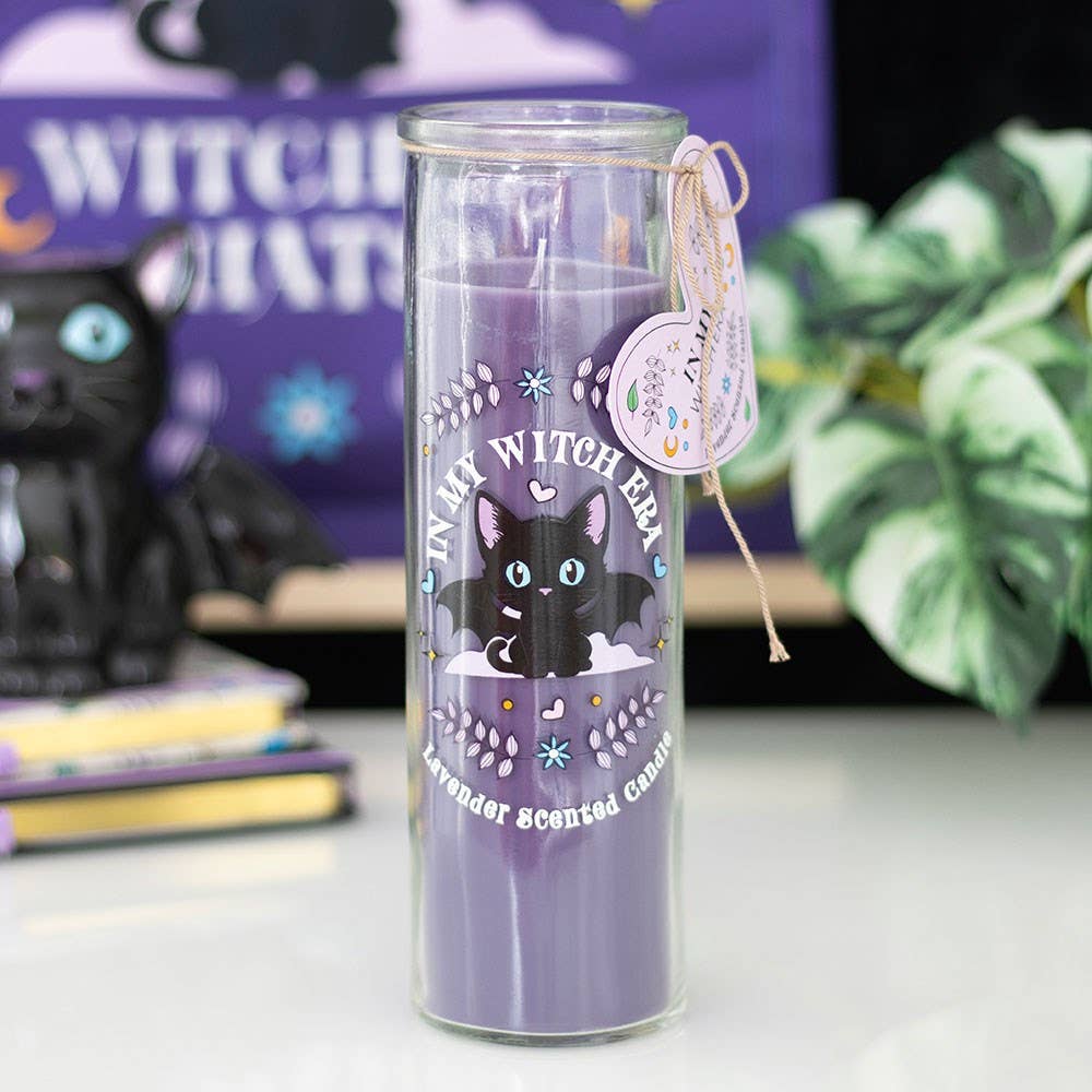 De moustaches et d'ailes Bougie en tube de lavande Bat Cat