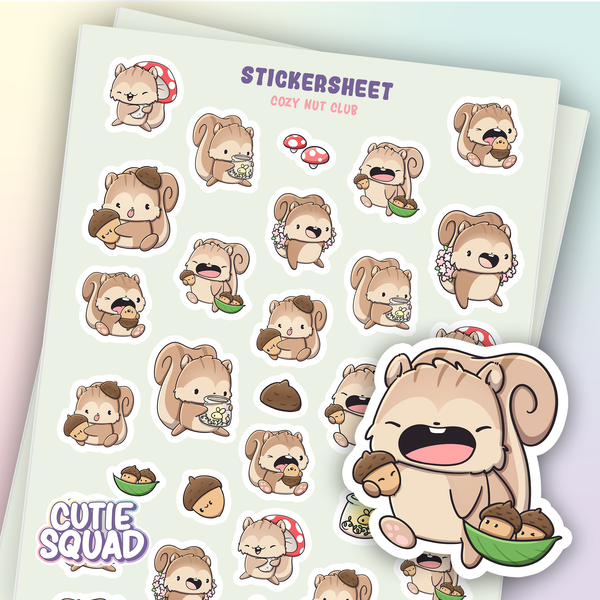 Cozy Nut Club Sticker Sheets