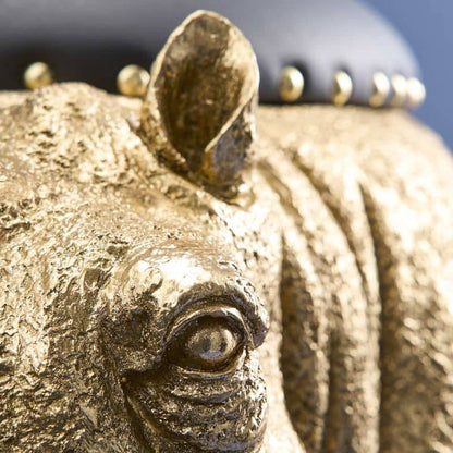 Hippopotamus Patty Gold Stool