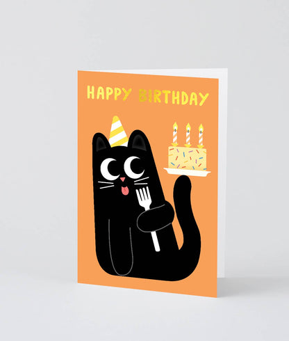 Cat birthday card “Happy birthday”