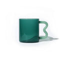 Tazza in vetro verde giada