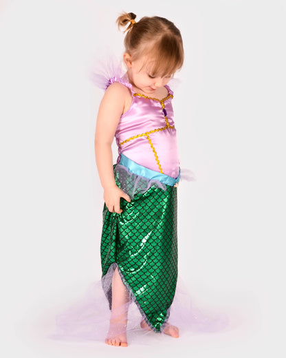 Mermaid dress 110-116 cm for children aged 4-6 years