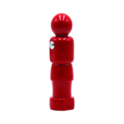 "Calcetto" spice grinder in glossy red lacquered beechwood