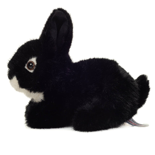 Peluche Lapin Noir Assis - Teddy Hermann
