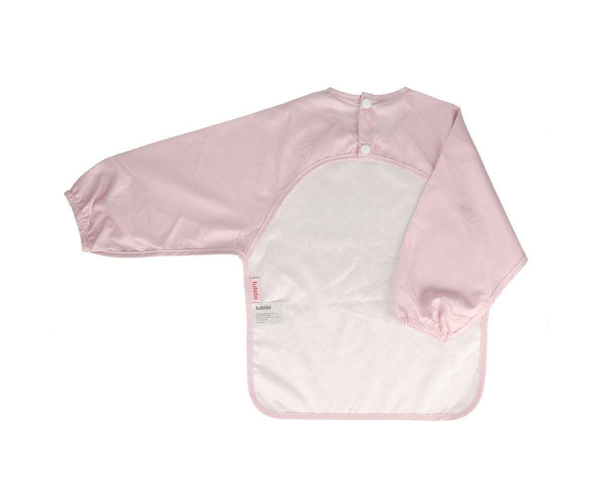 Bavaglino con maniche a foglia rosa