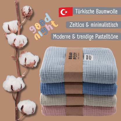 Baby blanket muslin fleece blanket fluffy soft - purple