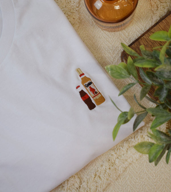 T-Shirt Brodé Captain Morgan - t-shirt brodé Juste un T-shirt