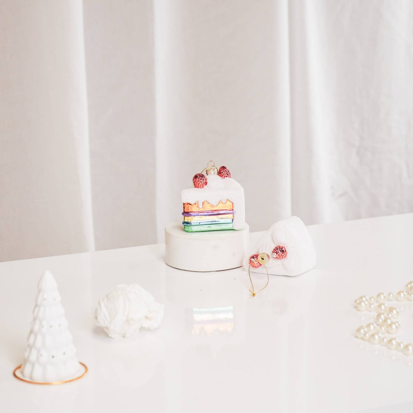 Christmas Ball Cake Slice