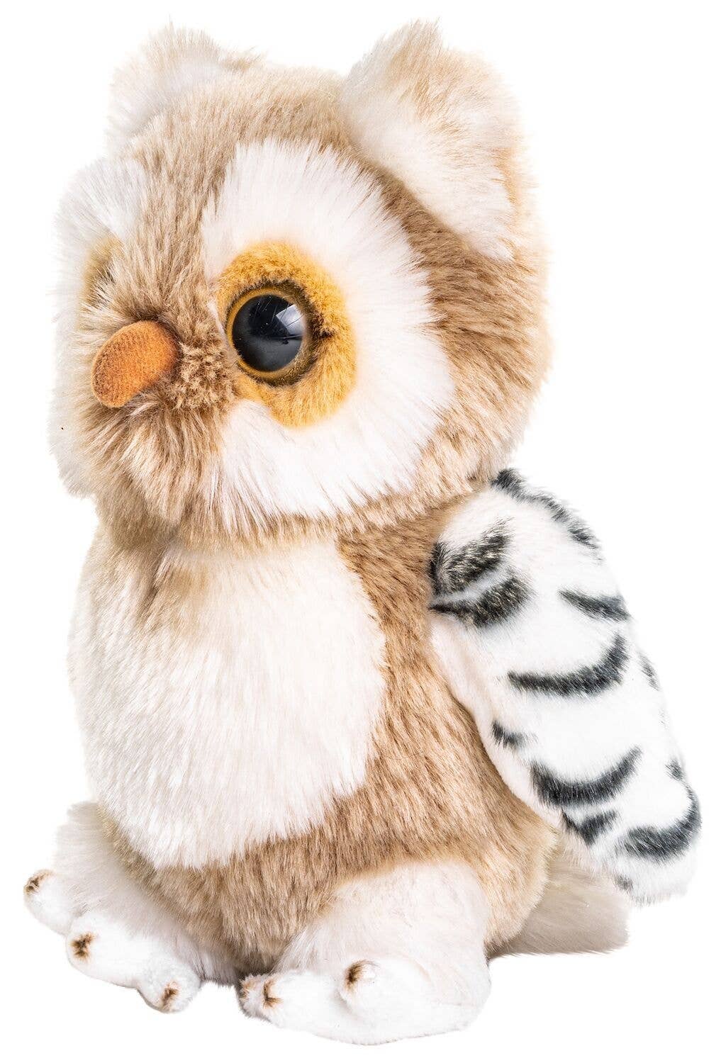 Peluche hibou beige-blanc