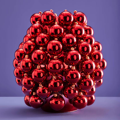 Christmas Ball Vase, Red