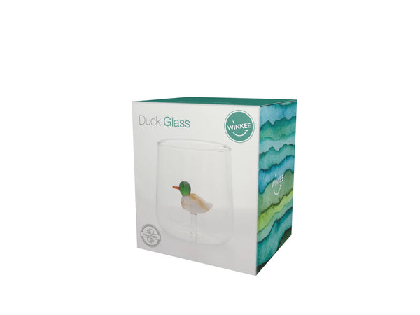 Verre avec Canard Colvert 3D