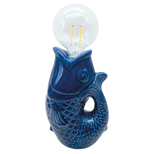 LED fish decoration, blue, battery-operated, L13.5 W8.2 H27cm