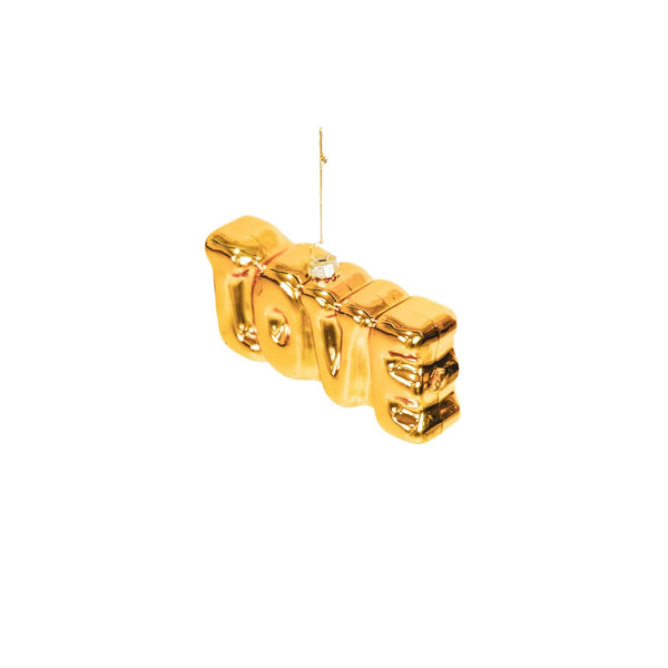 LOVE Gold Christmas Ball