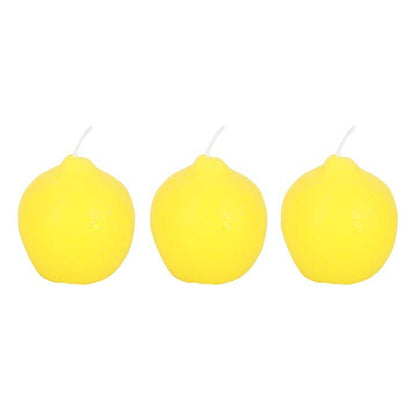 Ensemble de 3 bougies en forme de citron