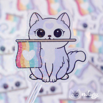 Purride Cat Glitter Stickers