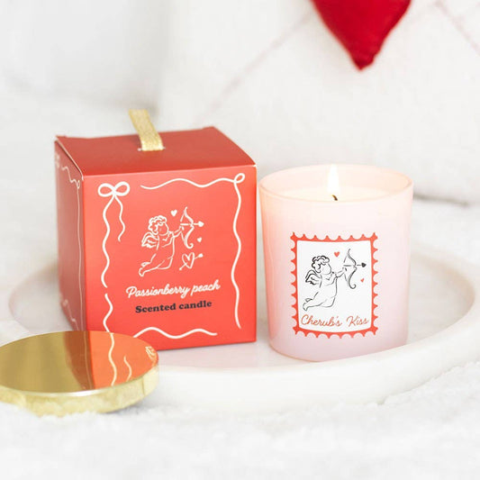 Passionberry Peach Cherub Kiss Valentine's Day Candle