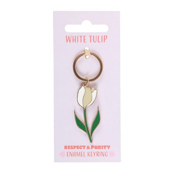 Porte-clés Tulipe Blanche