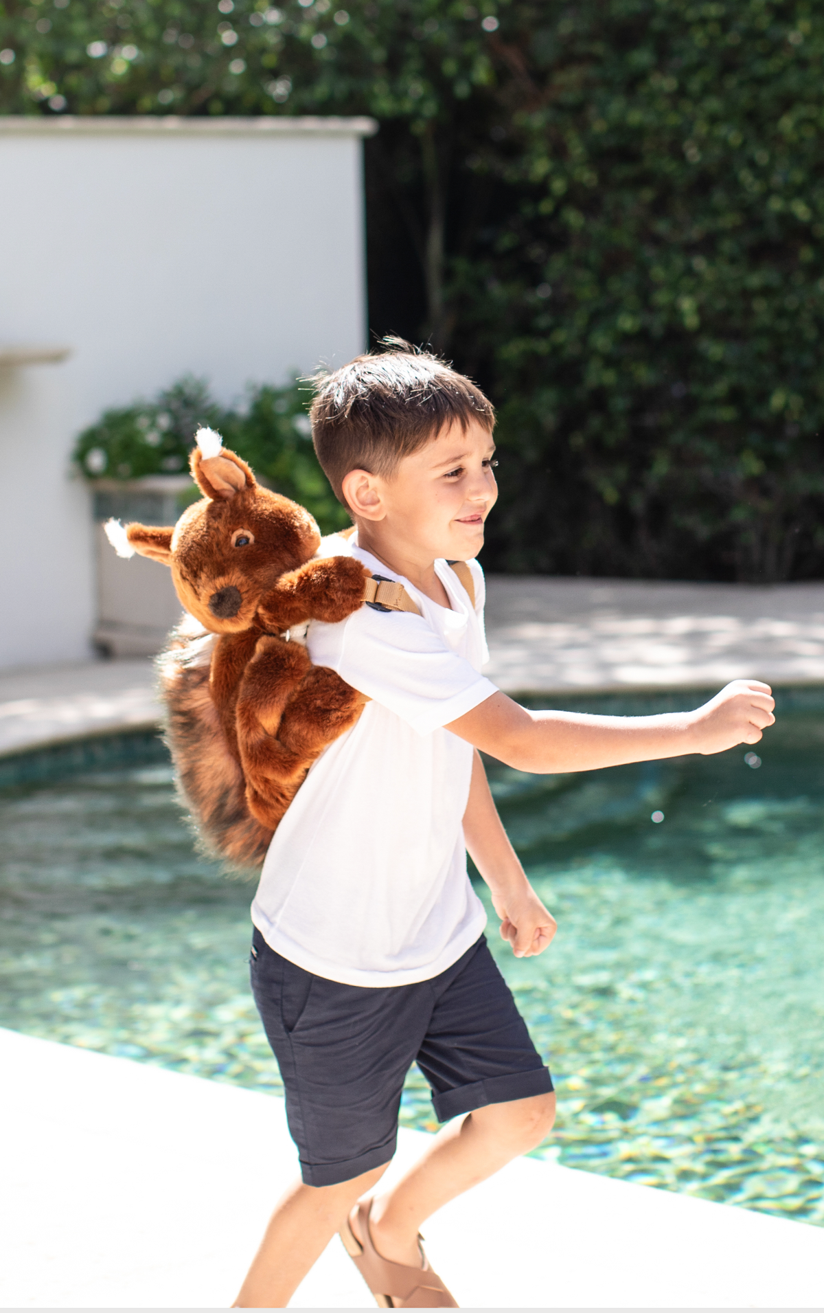 Sac à dos enfant peluche écureuil