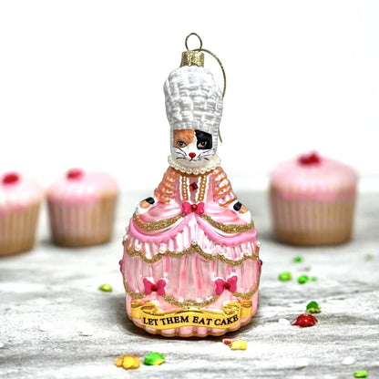 Marie Antoinette Calico Cat “Let Them Eat” Christmas Ornament