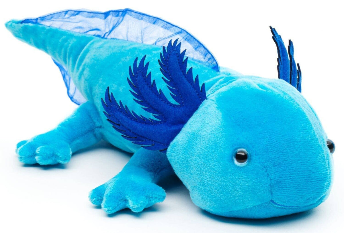 Peluche axolotl bleu