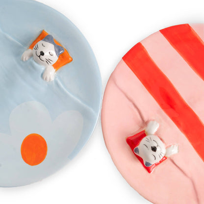 Plateau à Bijoux Rose Rêveur Chat Helio Ferretti Vue 3