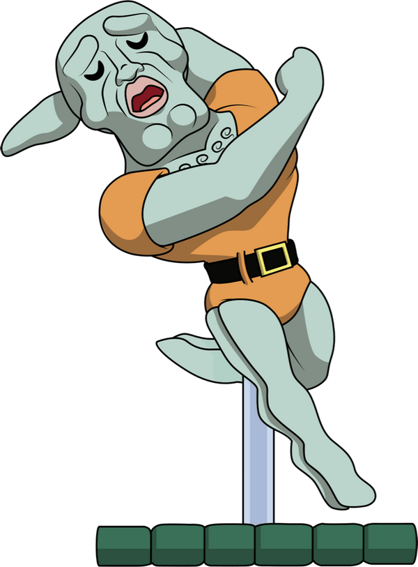 Handsome Squidward Falling