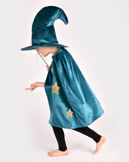 Deluxe Velvet Wizard Set, Size 98-128 cm, 3-8 years, 3 pieces