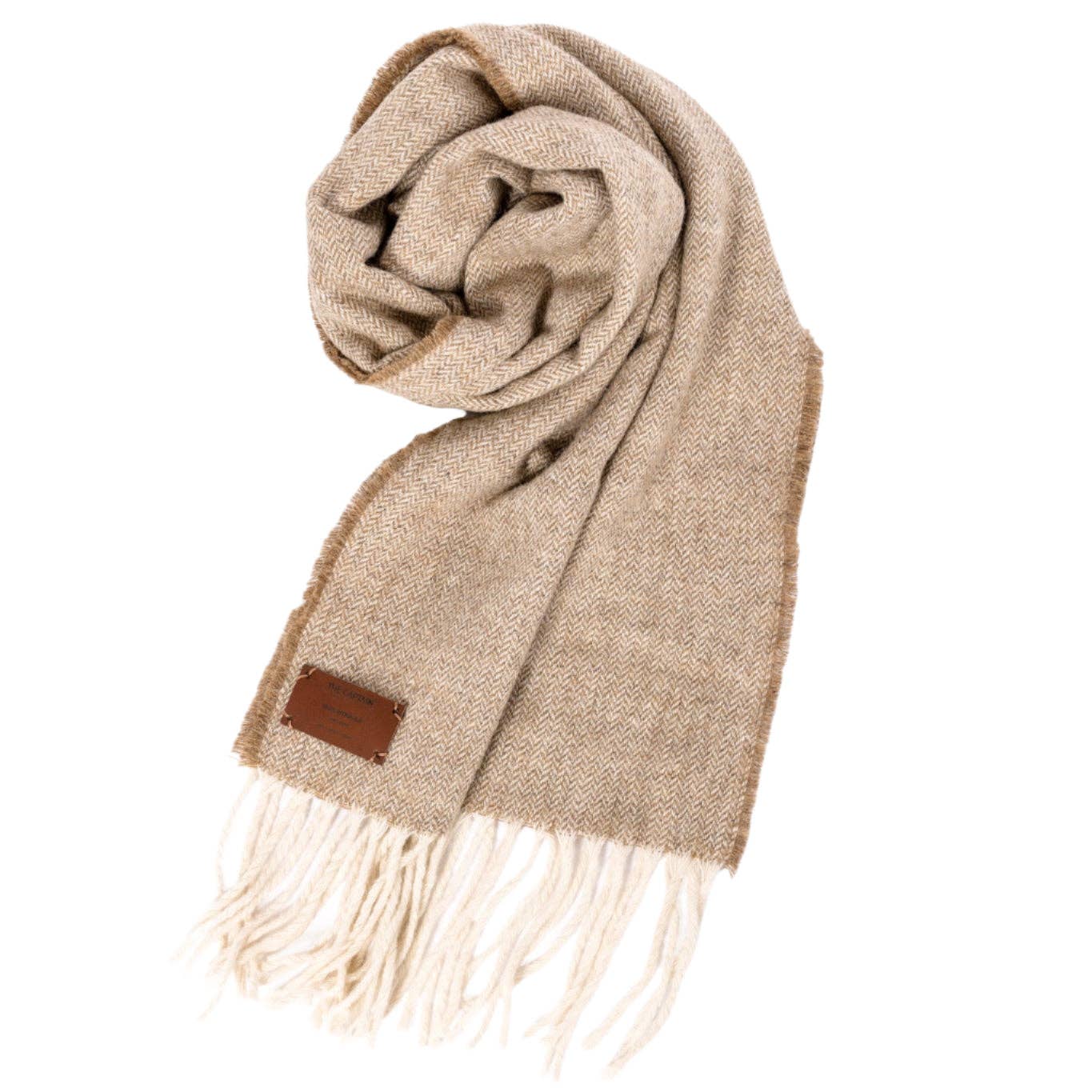 Beige wool scarf
