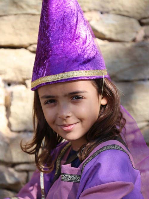 Corona di cono delle fate in velluto viola