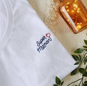 T shirt Femme Brodé Super Maman