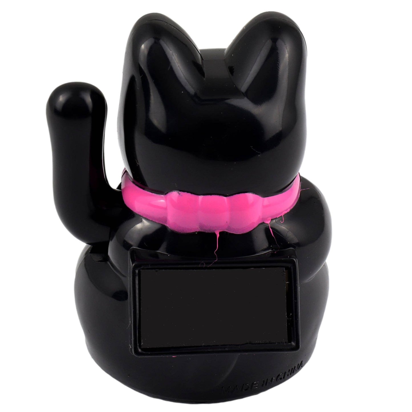 Mini Chat chanceux solaire noir 5cm